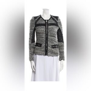 Iro leather tweed jacket 34